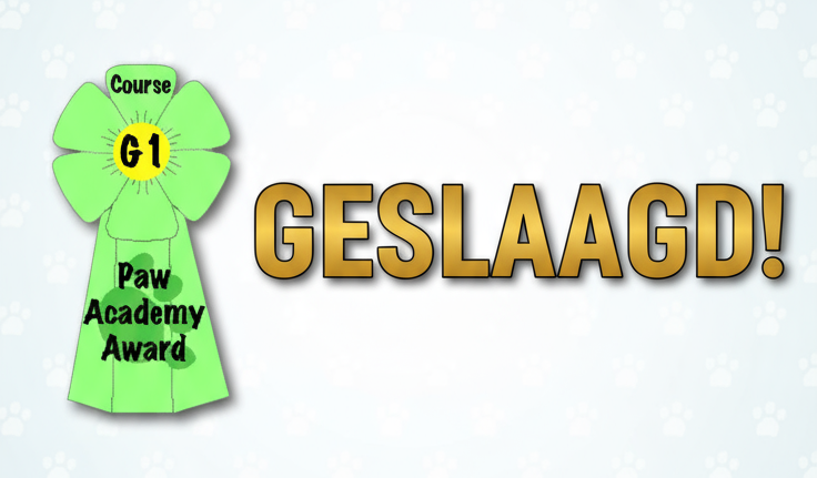 PawPeds G1 Cursus Succesvol Afgerond!